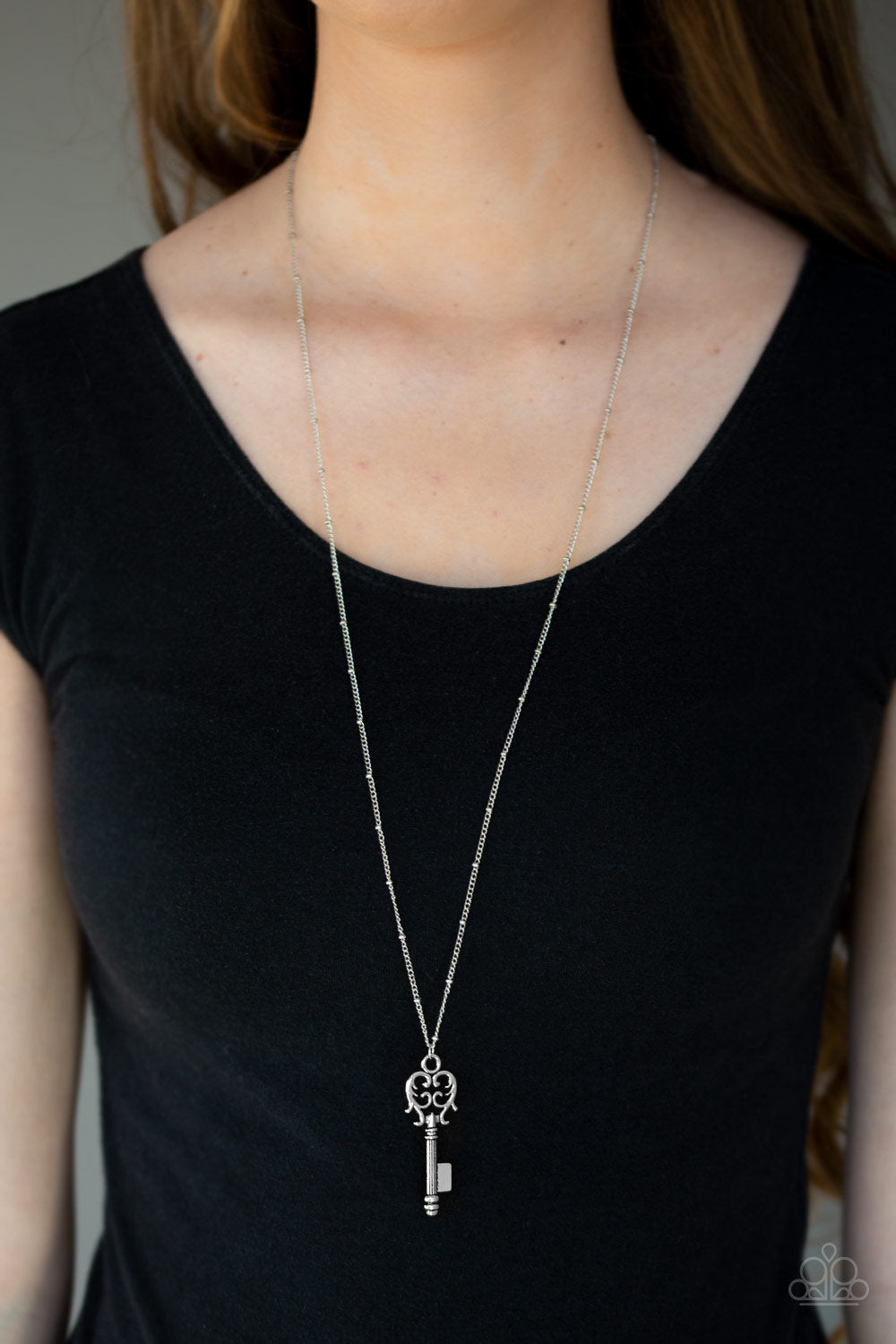 Paparazzi Accessories ✽ The Magic Key - Silver Necklace✽Flat Rate Ship $4.50✽ - Blingflingbykat 