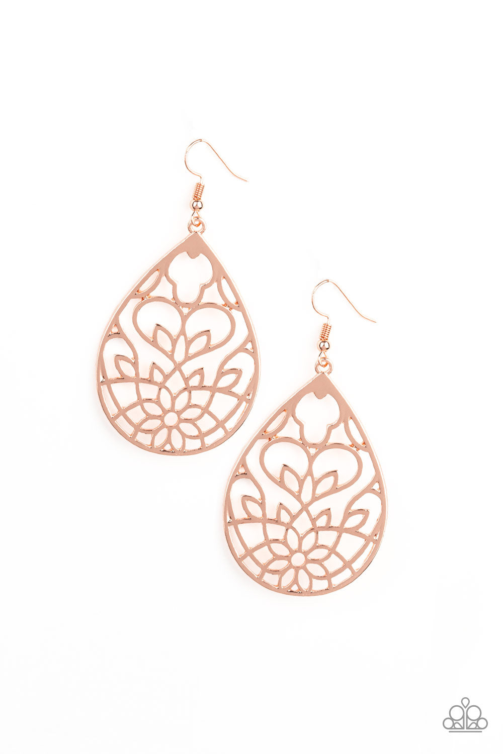 brought✽to✽you✽by✽blingflingbykat✽lovely-lotus-copper-earrings✽paparazzi-accessories