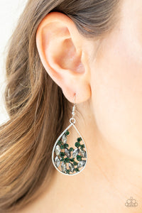 Paparazzi Accessories ✽ Cash or Crystal? - Green Earrings✽Flat Rate Ship $4.50✽