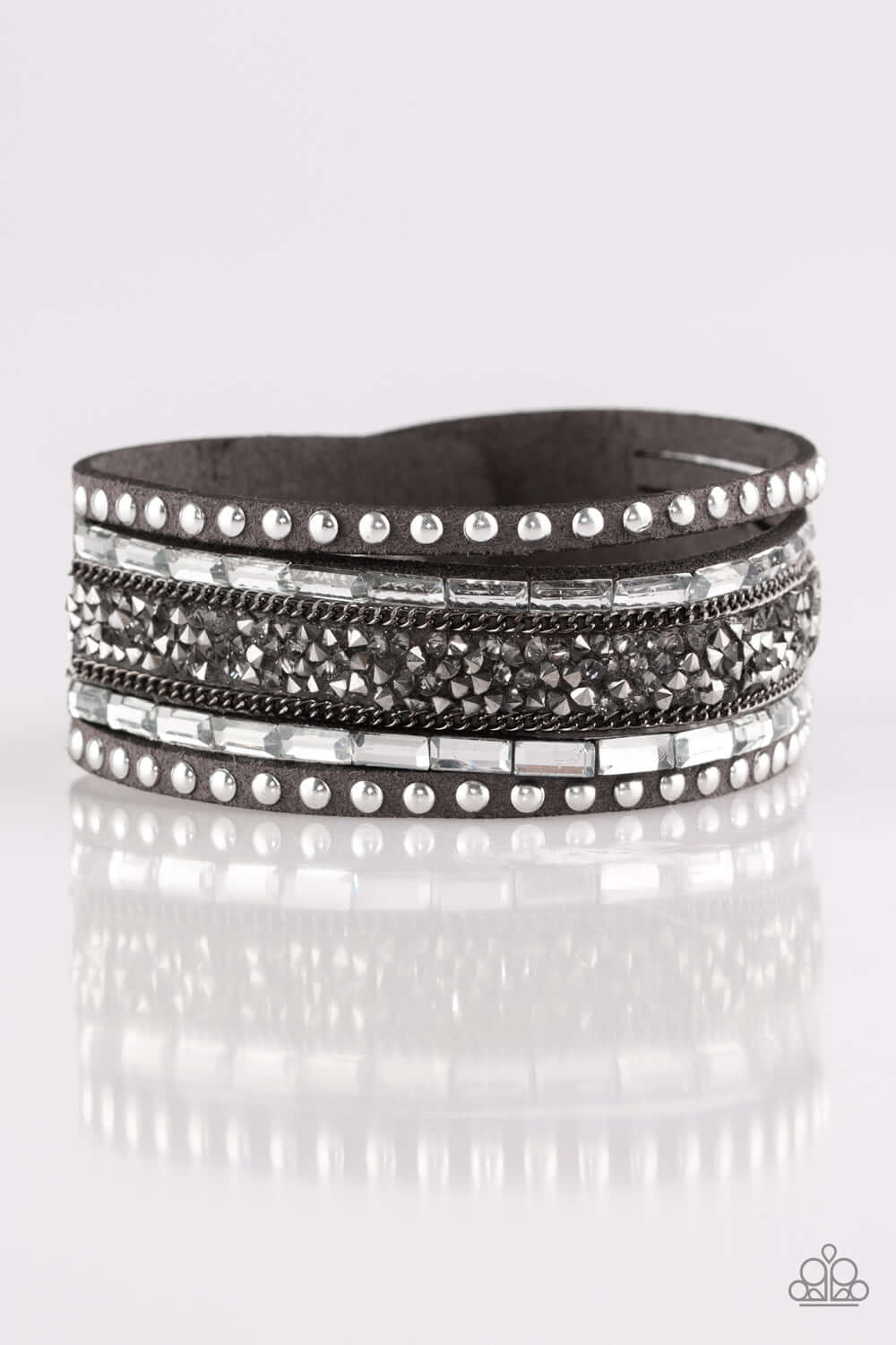 brought✽to✽you✽by✽blingflingbykat✽rhinestone-rocker-silver-bracelet✽paparazzi-accessories