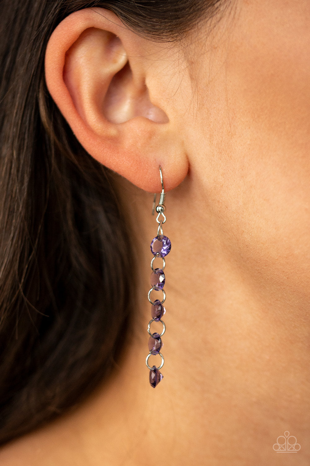 Paparazzi Accessories ✽ Trickle-Down Effect - Purple Earrings✽Flat Rate Ship $4.50✽