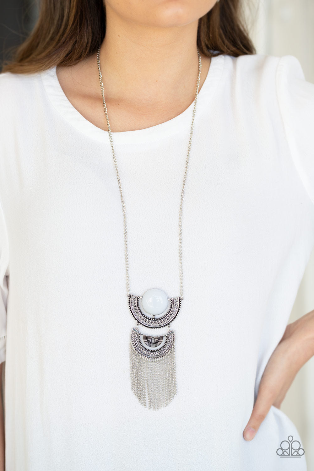 Paparazzi Accessories ✽ Desert Diviner - Silver Necklace✽Flat Rate Ship $4.50✽