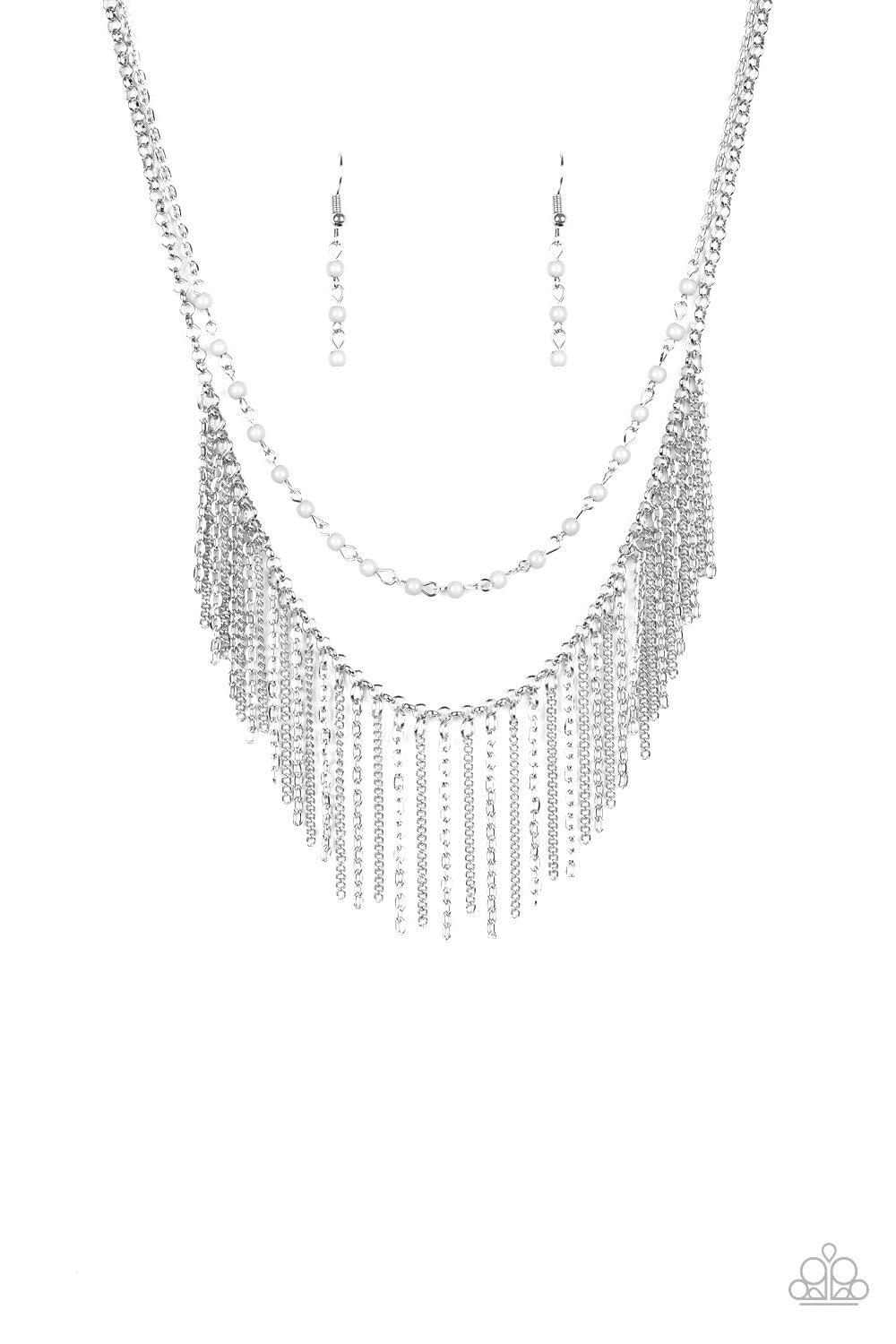 brought✽to✽you✽by✽blingflingbykat✽fierce-in-fringe-silver-necklace✽paparazzi-accessories