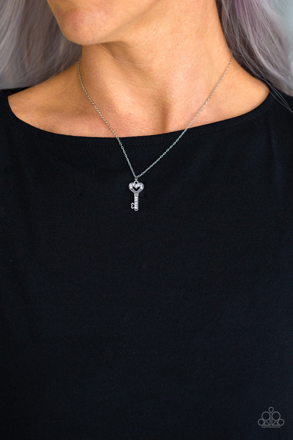 Paparazzi Accessories ✽ Lock Up Your Valuables - White Necklace✽Flat Rate Ship $4.50✽