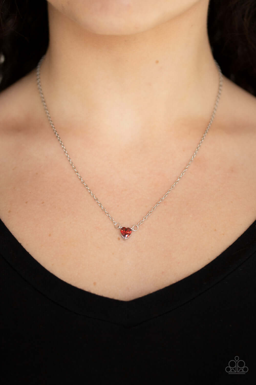 Paparazzi Accessories ✽ Heartbeat Bling - Red Necklace✽Flat Rate Ship $4.50✽ - Image #2
