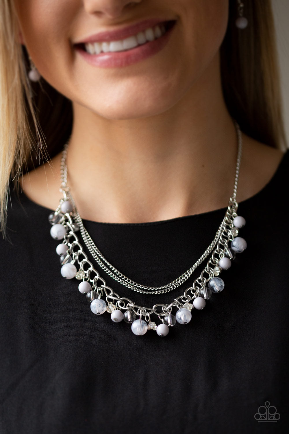 Paparazzi Accessories ✽ Wait and SEA - Silver Necklace✽Flat Rate Ship $4.50✽