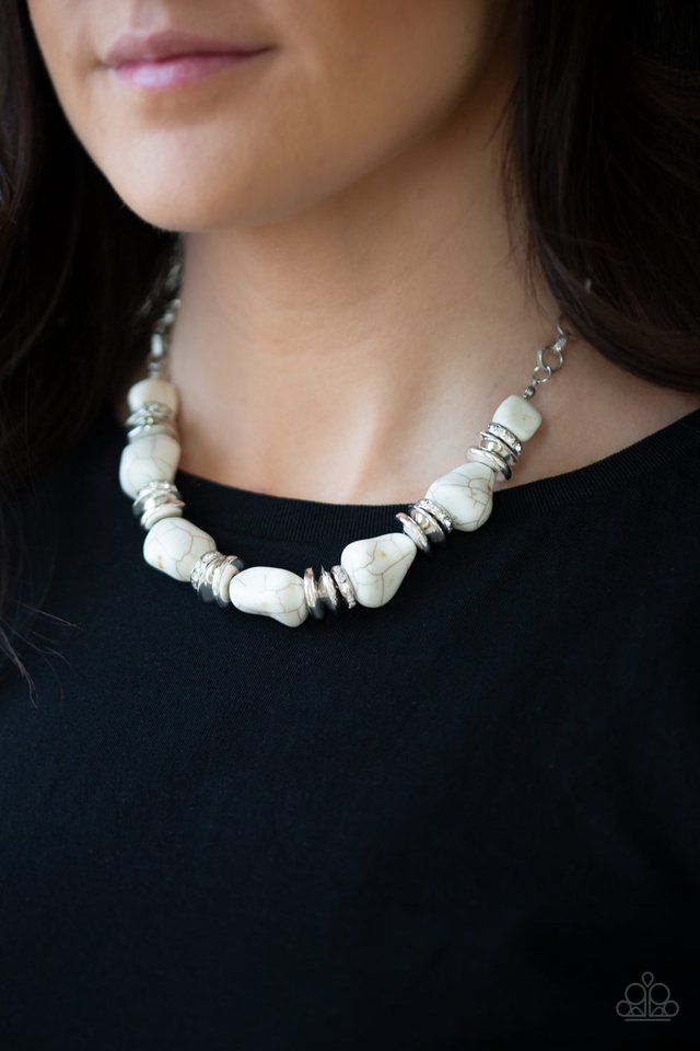 Paparazzi Accessories ❋Stunningly Stone Age - White Necklace❋ Flat Rate Ship $4.50❋ - Blingflingbykat 