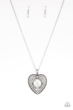 Load image into Gallery viewer, brought✽to✽you✽by✽blingflingbykat✽one-heart-white-necklace✽paparazzi-accessories
