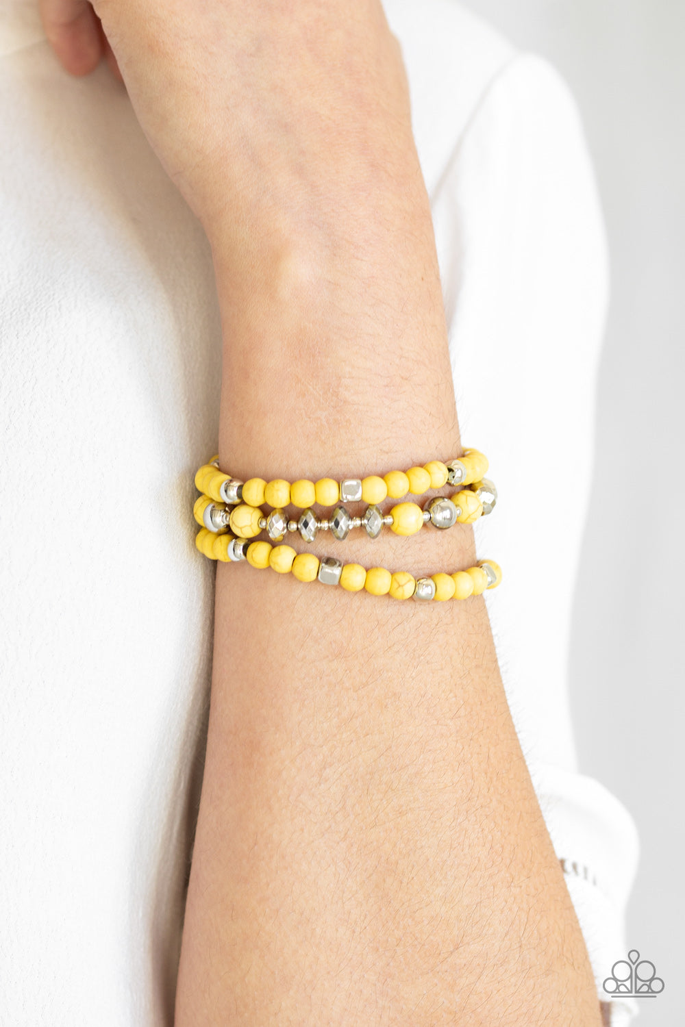 Paparazzi Accessories ✽ Mountain Artist - Yellow Bracelet✽Flat Rate Ship $4.50✽
