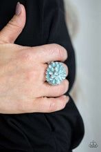 Load image into Gallery viewer, Paparazzi Accessories ✽ Bloomin Bloomer - Blue Ring✽Flat Rate Ship $4.50✽
