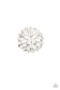 brought✽to✽you✽by✽blingflingbykat✽bloomin-bloomer-white-ring✽paparazzi-accessories