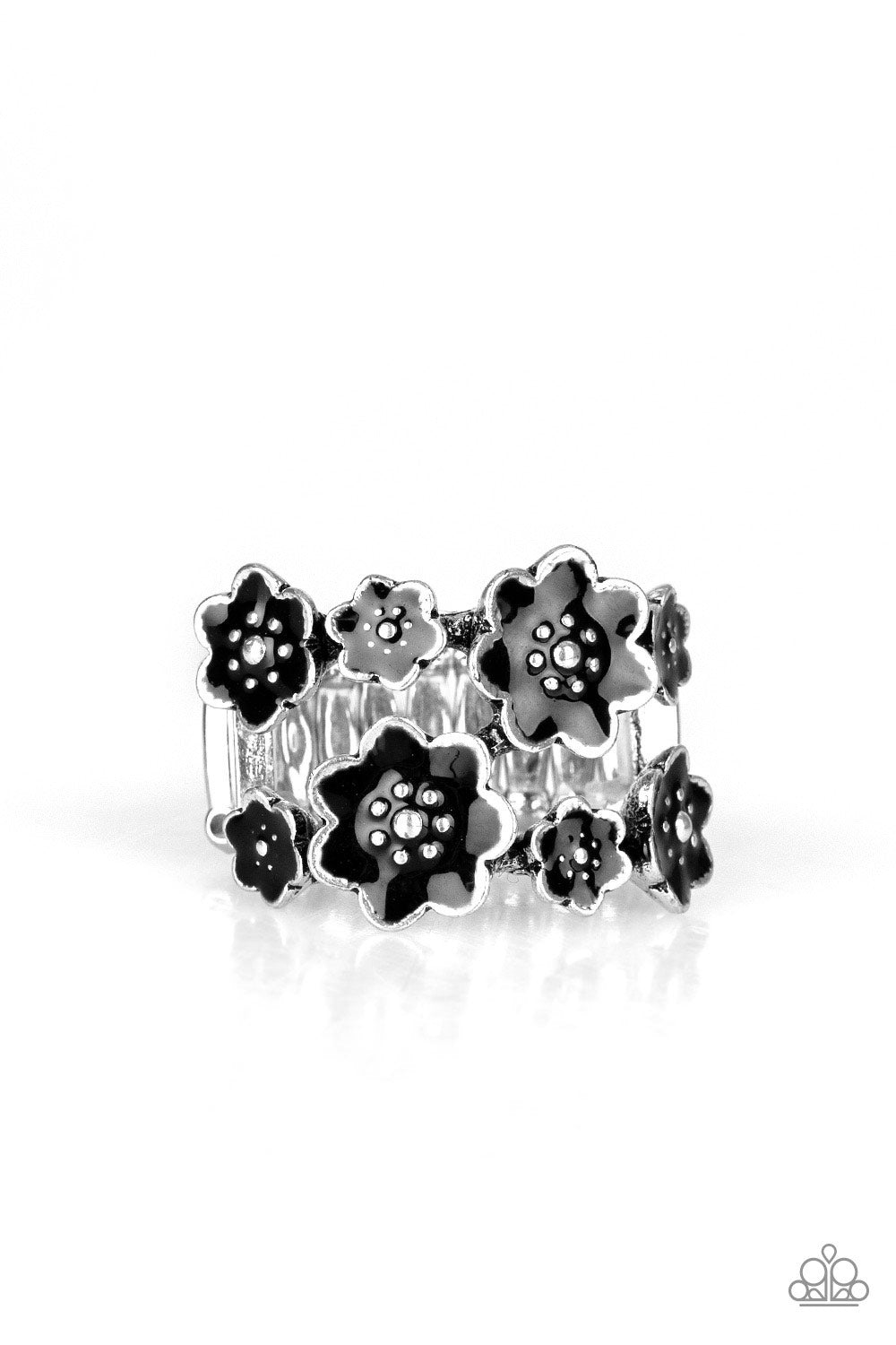 brought✽to✽you✽by✽blingflingbykat✽floral-crowns-black-ring✽paparazzi-accessories