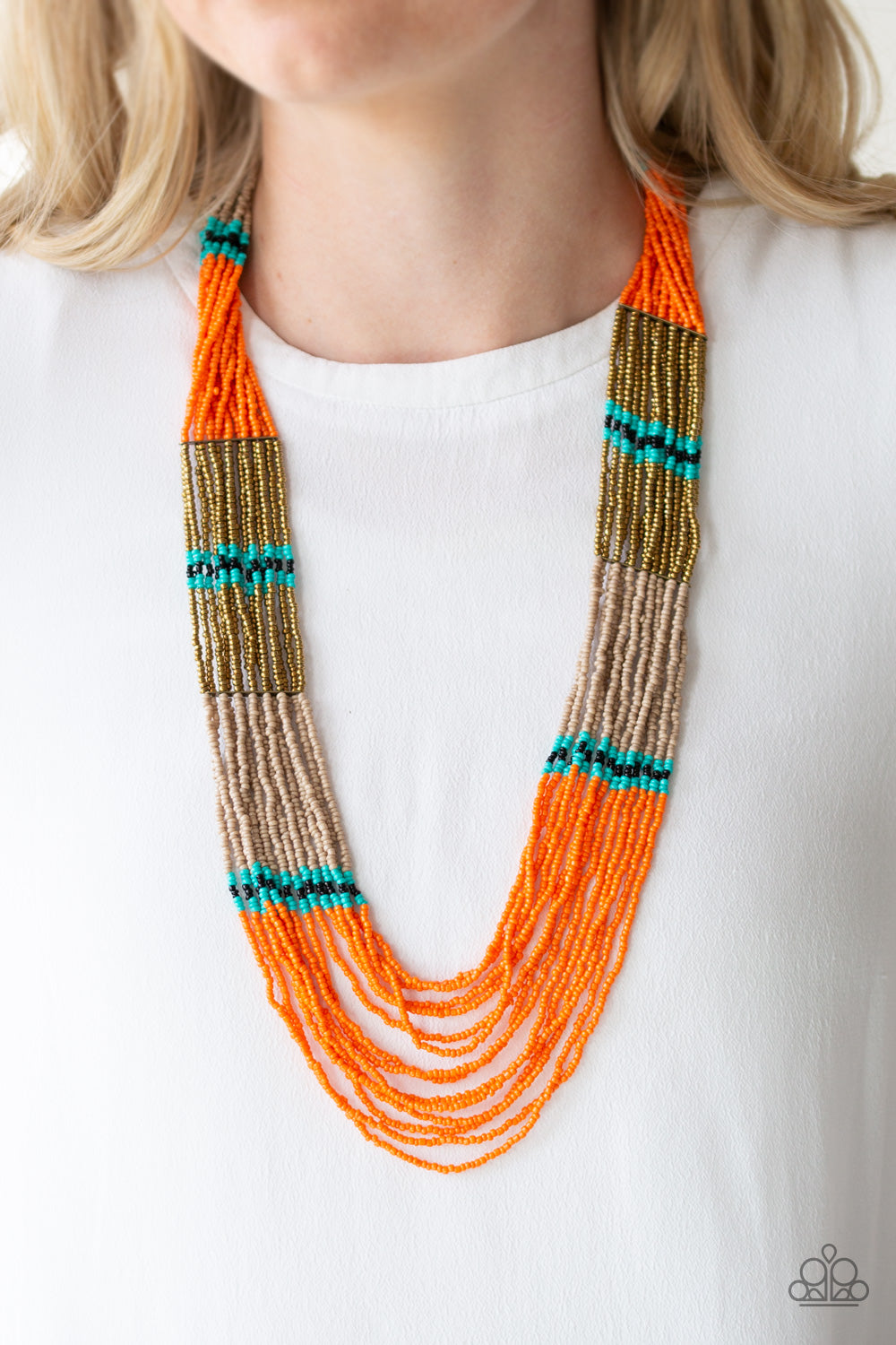Paparazzi Accessories ✽ Rio Roamer - Orange Necklace✽Flat Rate Ship $4.50✽