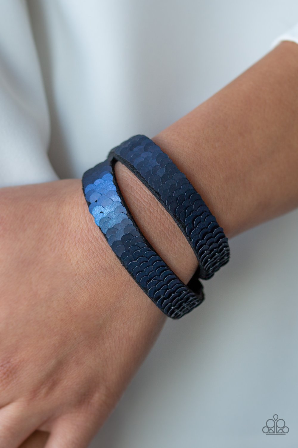 Paparazzi Accessories ✽ Under The SEQUINS - Blue Bracelet✽Flat Rate Ship $4.50✽