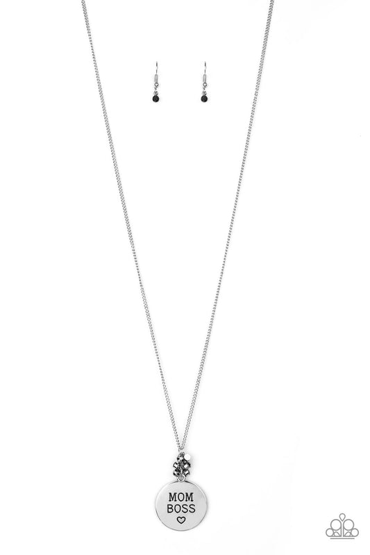 brought✽to✽you✽by✽blingflingbykat✽mom-boss-silver-necklace✽paparazzi-accessories
