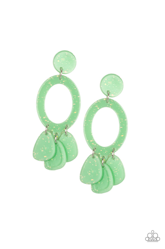 brought✽to✽you✽by✽blingflingbykat✽sparkling-shores-green-post earrings✽paparazzi-accessories