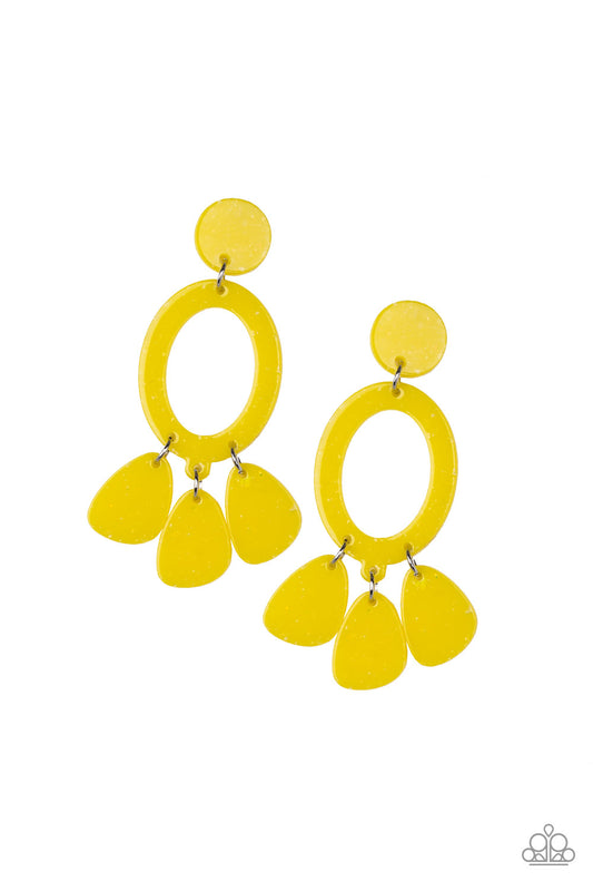 brought✽to✽you✽by✽blingflingbykat✽sparkling-shores-yellow-post earrings✽paparazzi-accessories