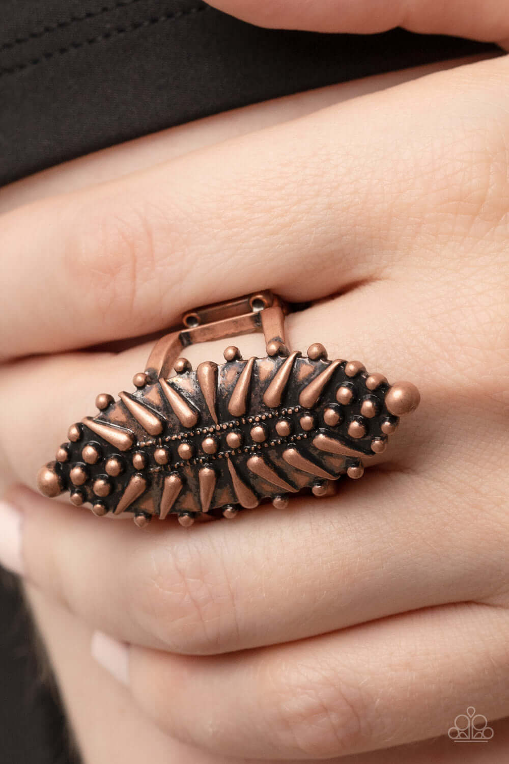 Paparazzi Accessories ❋Bump Set Spike! - Copper Ring❋ Flat Rate Ship $4.50❋ - Image #2