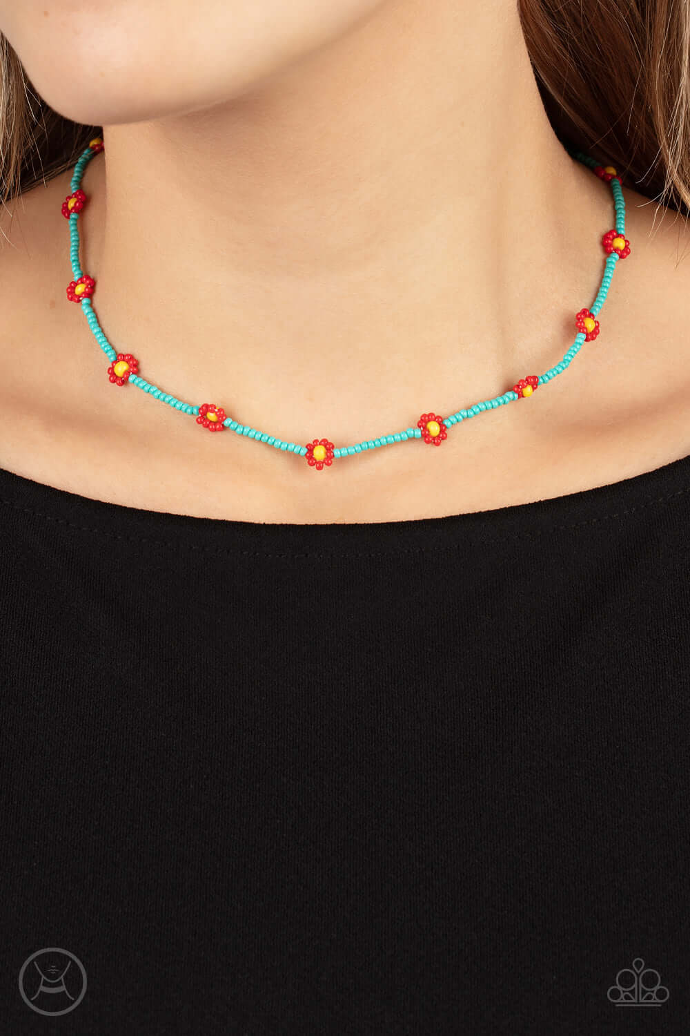 Paparazzi Accessories ❋Colorfully Flower Child - Blue Necklace❋ Flat Rate Ship $4.50❋ - Image #2