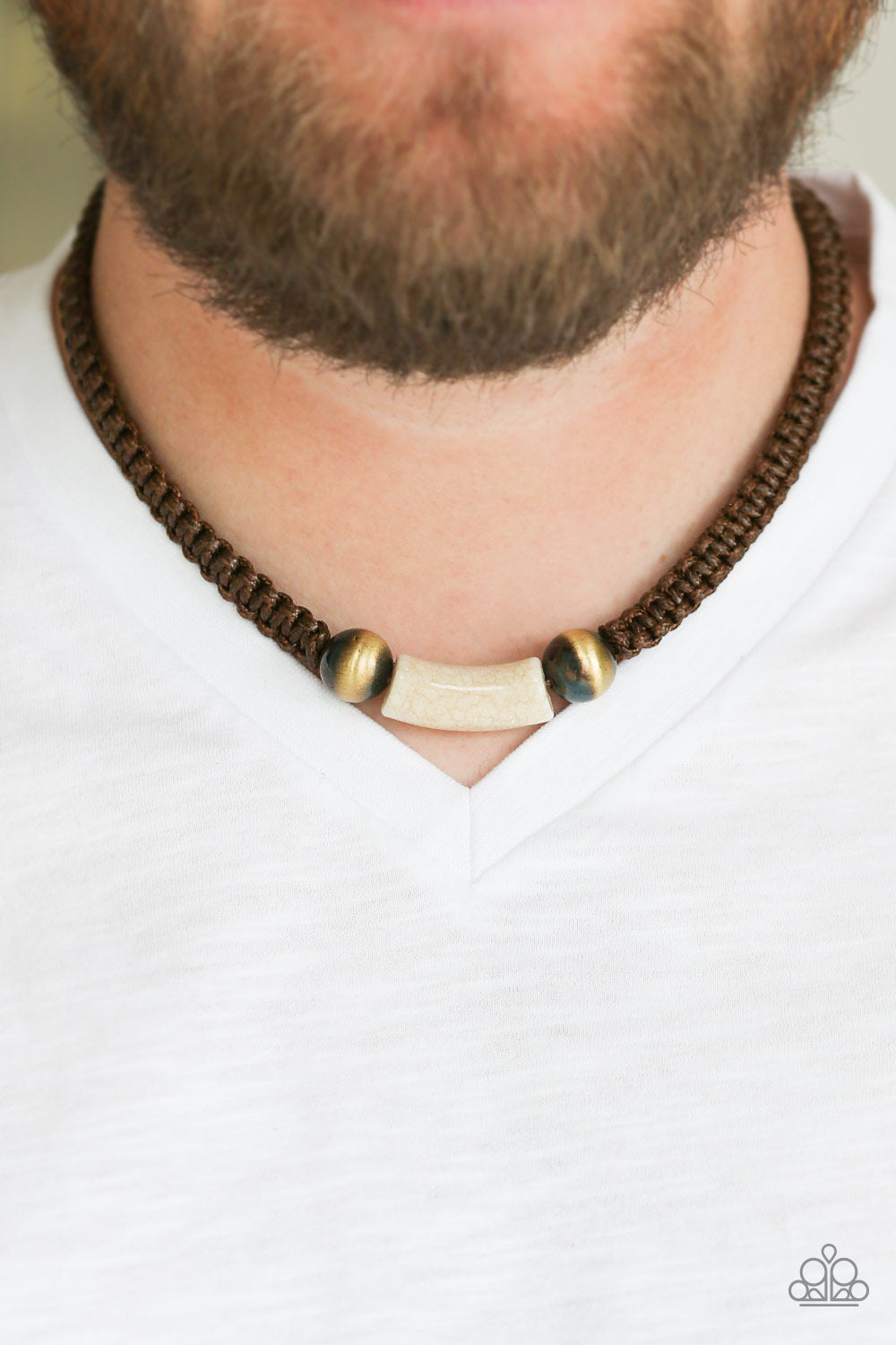 Paparazzi Accessories ✽ Gone Adventuring - Brown Mens Necklace✽Flat Rate Ship $4.50✽