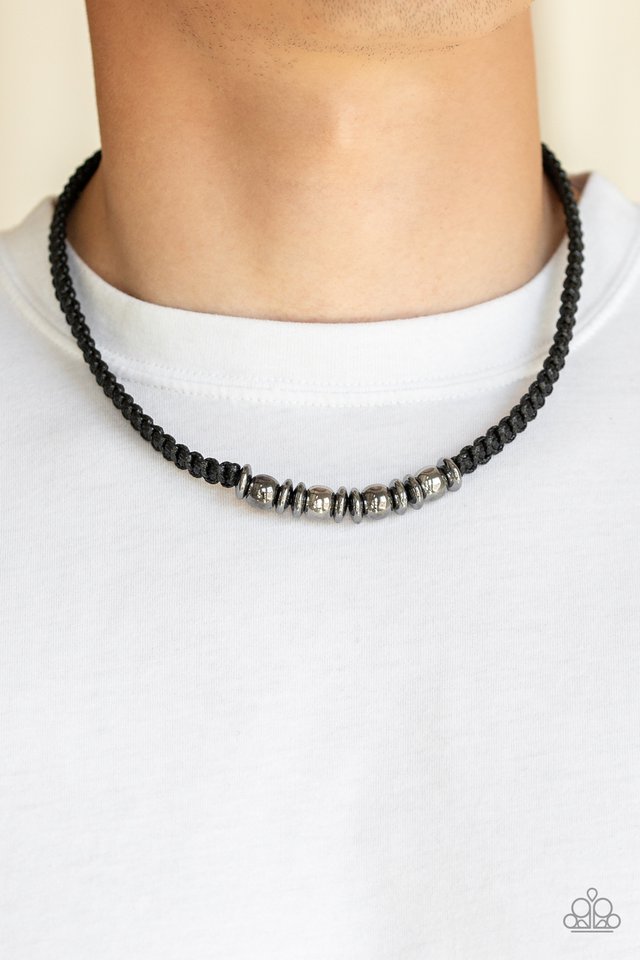 Paparazzi Accessories ❋Metal Mechanics - Black Mens Necklace❋ Flat Rate Ship $4.50❋