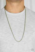Load image into Gallery viewer, Paparazzi Accessories ❋Covert Operation - Brass Mens Necklace❋ Flat Rate Ship $4.50❋

