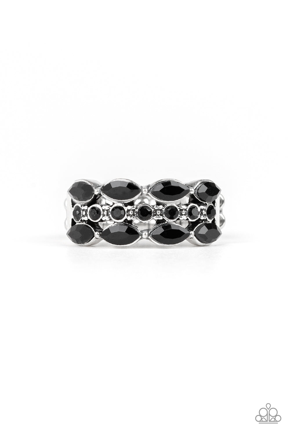 brought✽to✽you✽by✽blingflingbykat✽distractingly-demure-black-ring✽paparazzi-accessories