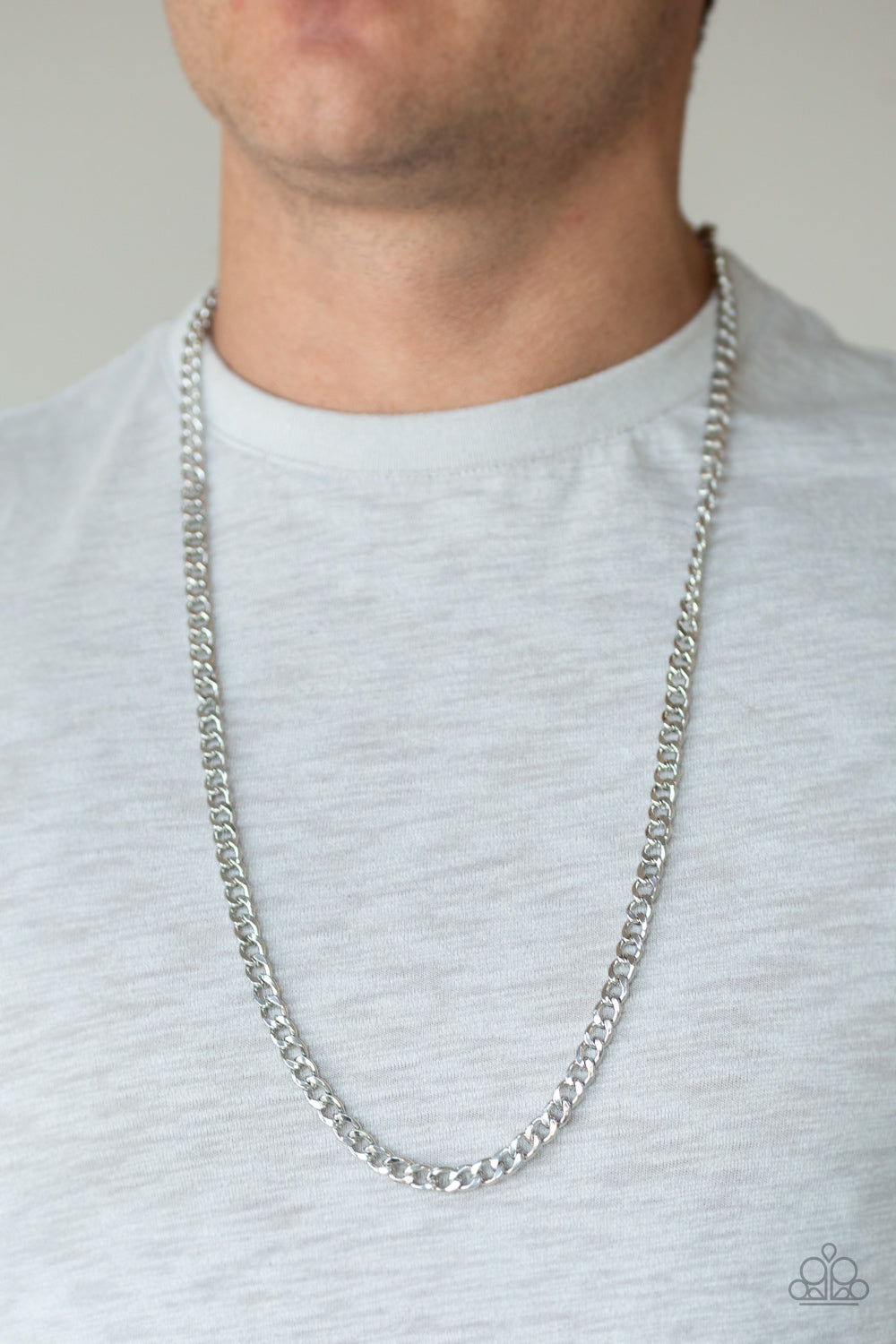 Paparazzi Accessories ✽ Delta - Silver Mens Necklace✽Flat Rate Ship $4.50✽