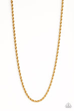 Load image into Gallery viewer, brought✽to✽you✽by✽blingflingbykat✽double-dribble-gold-mens necklace✽paparazzi-accessories
