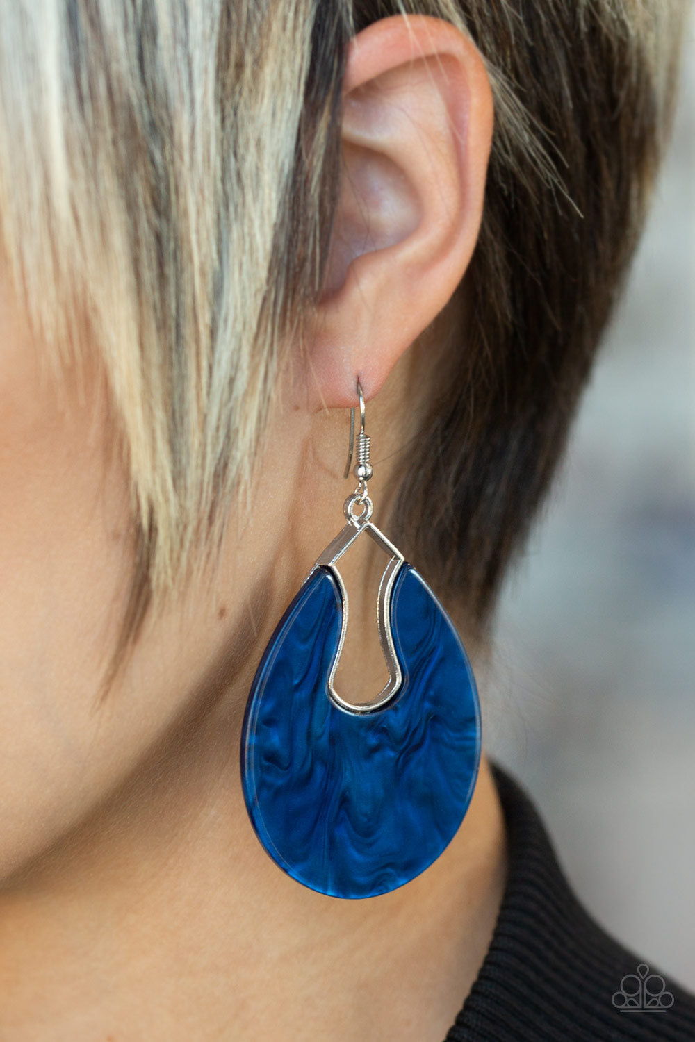 Paparazzi Accessories ✽ Pool Hopper - Blue Earrings✽Flat Rate Ship $4.50✽