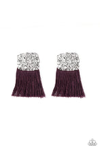 Load image into Gallery viewer, brought✽to✽you✽by✽blingflingbykat✽plume-bloom-purple-post earrings✽paparazzi-accessories
