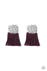 brought✽to✽you✽by✽blingflingbykat✽plume-bloom-purple-post earrings✽paparazzi-accessories