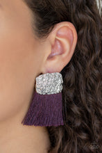 Load image into Gallery viewer, Paparazzi Accessories ✽ Plume Bloom - Purple Post Earrings✽Flat Rate Ship $4.50✽
