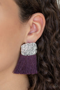 Paparazzi Accessories ✽ Plume Bloom - Purple Post Earrings✽Flat Rate Ship $4.50✽