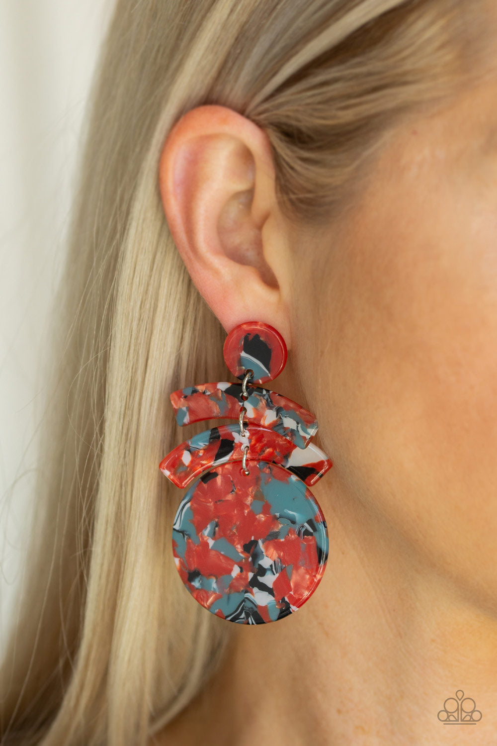 Paparazzi Accessories ✽ In The HAUTE Seat - Orange Post Earrings✽Flat Rate Ship $4.50✽