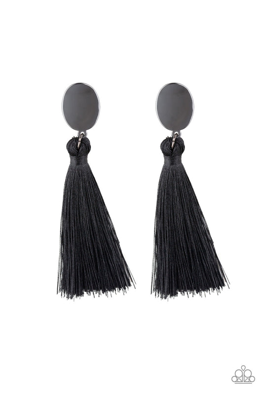 brought✽to✽you✽by✽blingflingbykat✽va-va-plume-black-post earrings✽paparazzi-accessories