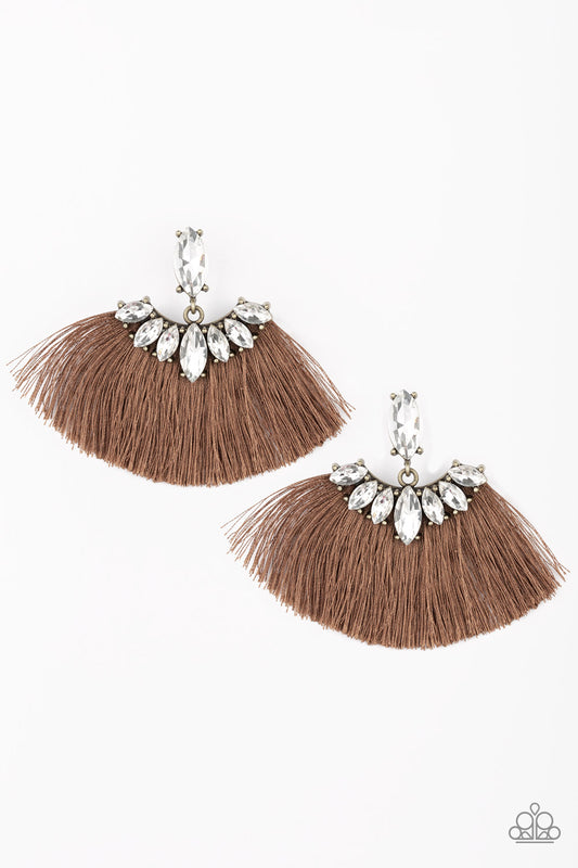 brought✽to✽you✽by✽blingflingbykat✽formal-flair-brown-post earrings✽paparazzi-accessories