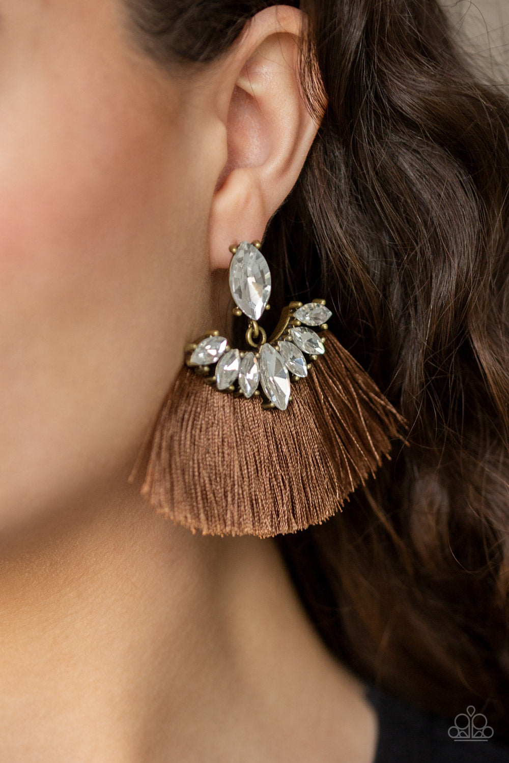 Paparazzi Accessories ✽ Formal Flair - Brown Post Earrings✽Flat Rate Ship $4.50✽
