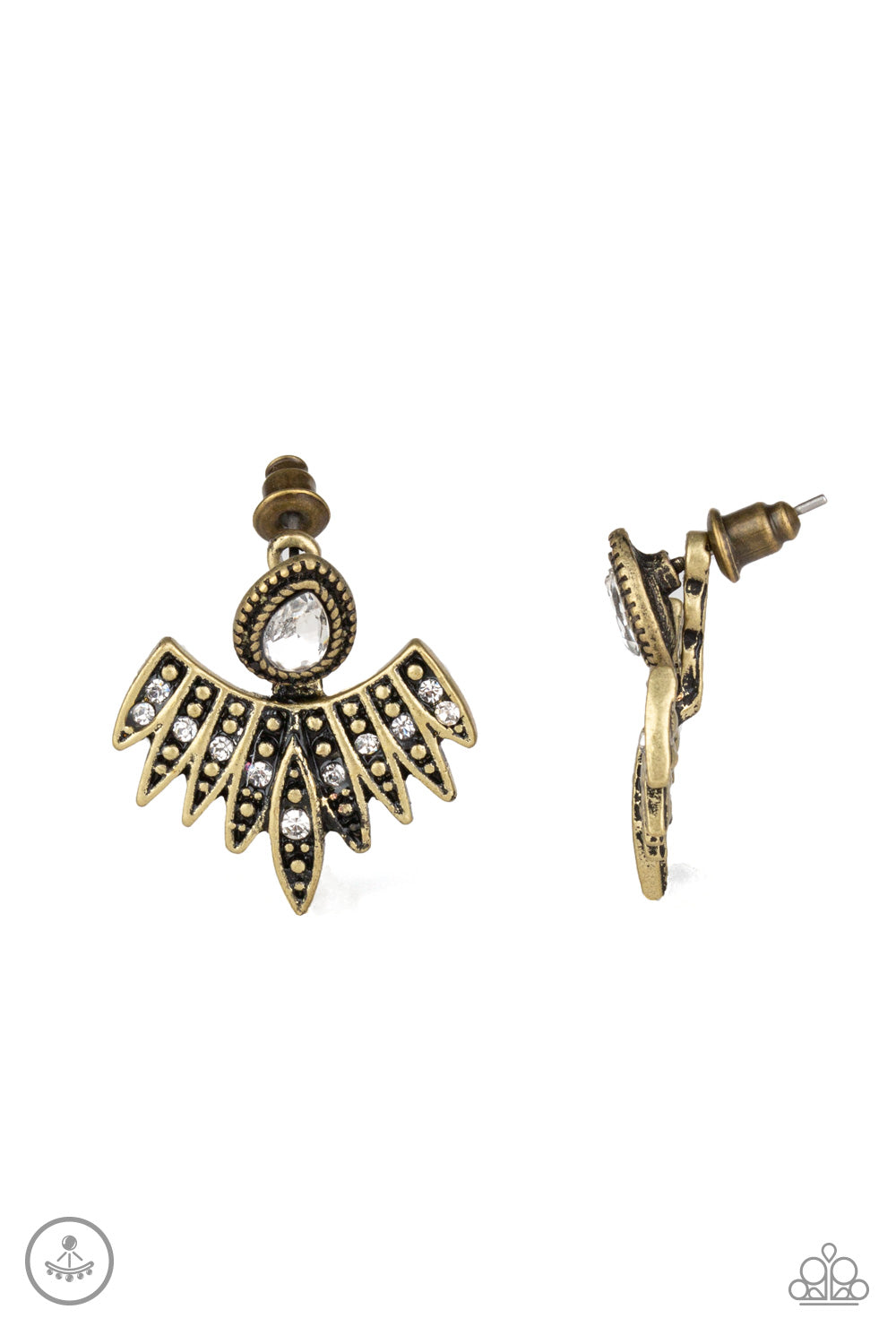 brought✽to✽you✽by✽blingflingbykatwing-fling-brass-post earrings✽paparazzi-accessories