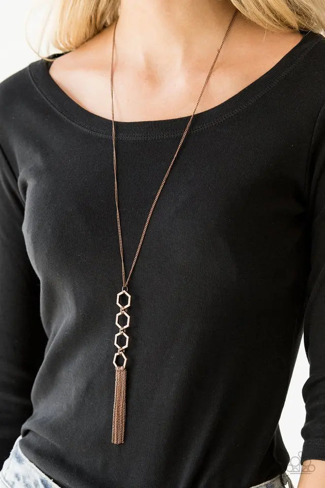 Paparazzi Accessories ❋Ready, Set, GEO! - Copper Necklace❋ Flat Rate Ship $4.50❋ - Image #2