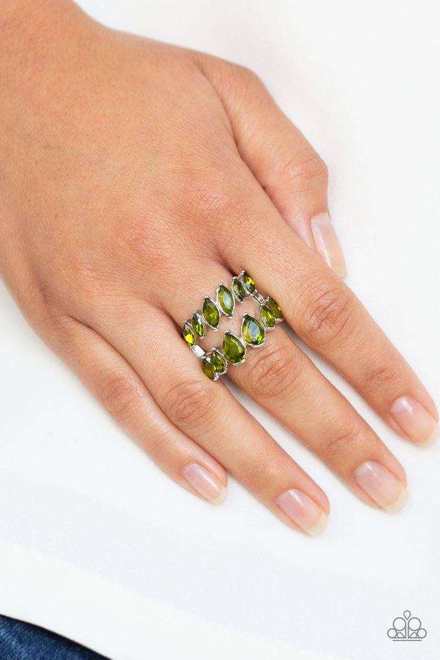 Paparazzi Accessories ❋Timeless Tiers - Green Ring❋ Flat Rate Ship $4.50❋