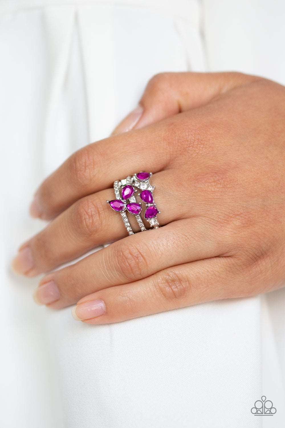 Paparazzi Accessories ✽ Blink Back TIERS - Pink Ring✽Flat Rate Ship $4.50✽