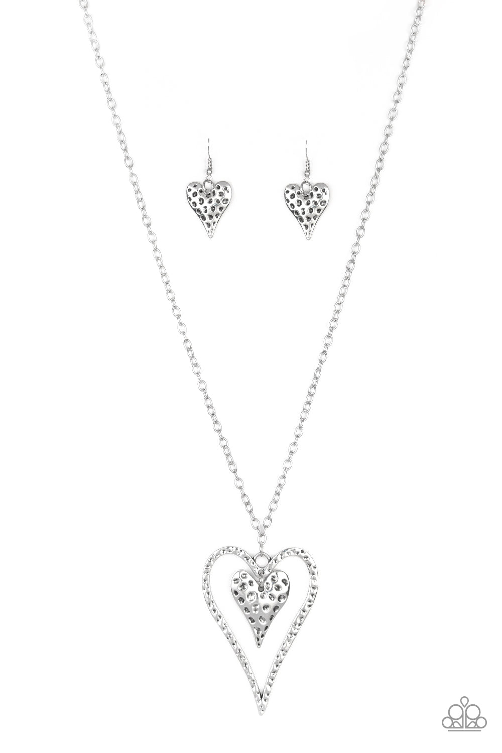 brought✽to✽you✽by✽blingflingbykat✽hardened-hearts-silver-necklace✽paparazzi-accessories