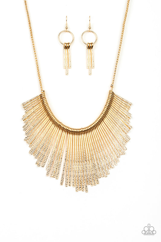 brought✽to✽you✽by✽blingflingbykat✽metallic-mane-gold-necklace✽paparazzi-accessories