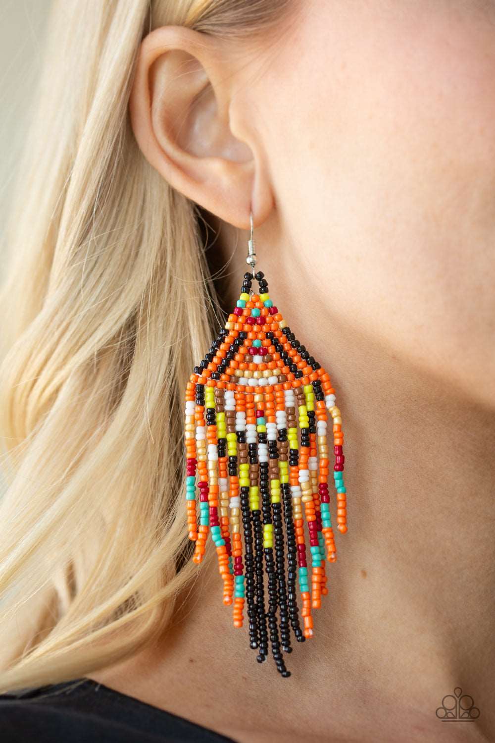 Paparazzi Accessories ✽ Boho Blast - Black Earrings✽Flat Rate Ship $4.50✽