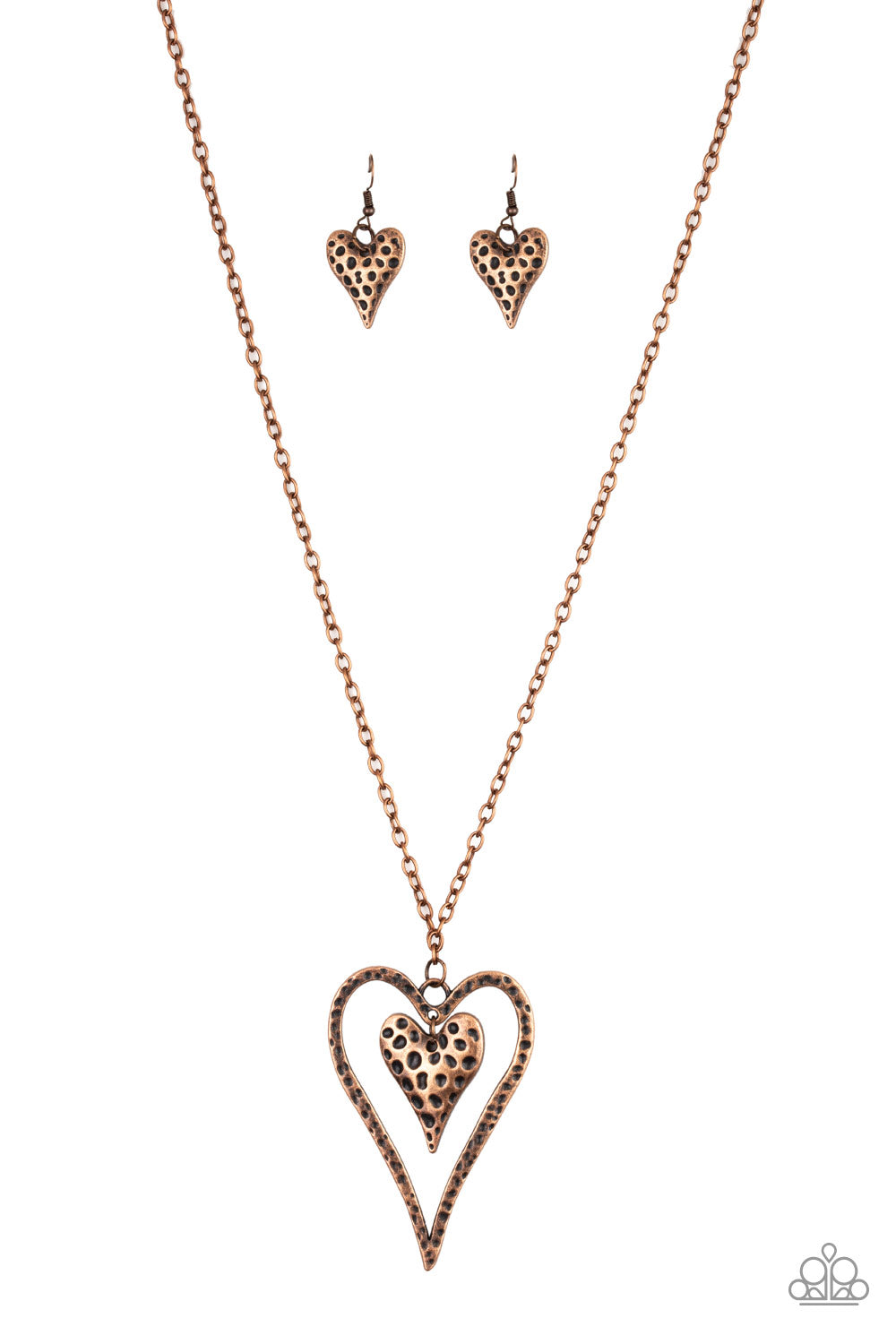brought✽to✽you✽by✽blingflingbykat✽hardened-hearts-copper-necklace✽paparazzi-accessories