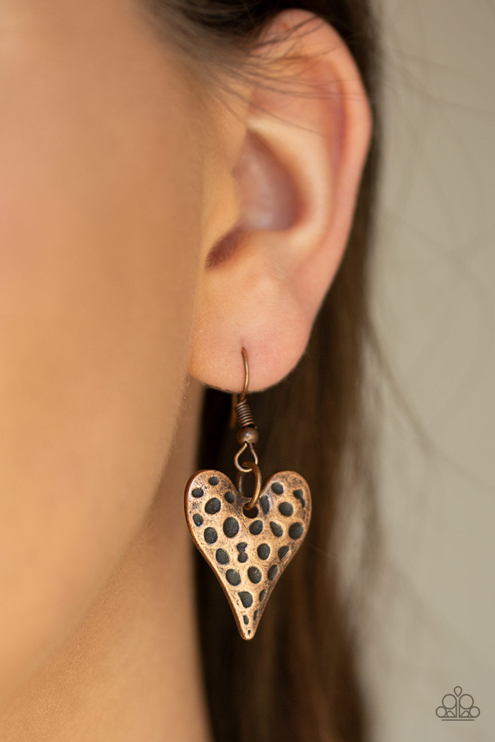 Paparazzi Accessories ✽ Hardened Hearts - Copper Necklace✽Flat Rate Ship $4.50✽