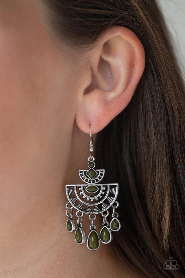 Paparazzi Accessories ❋SOL Searching - Green Earrings❋ Flat Rate Ship $4.50❋ - Image #2