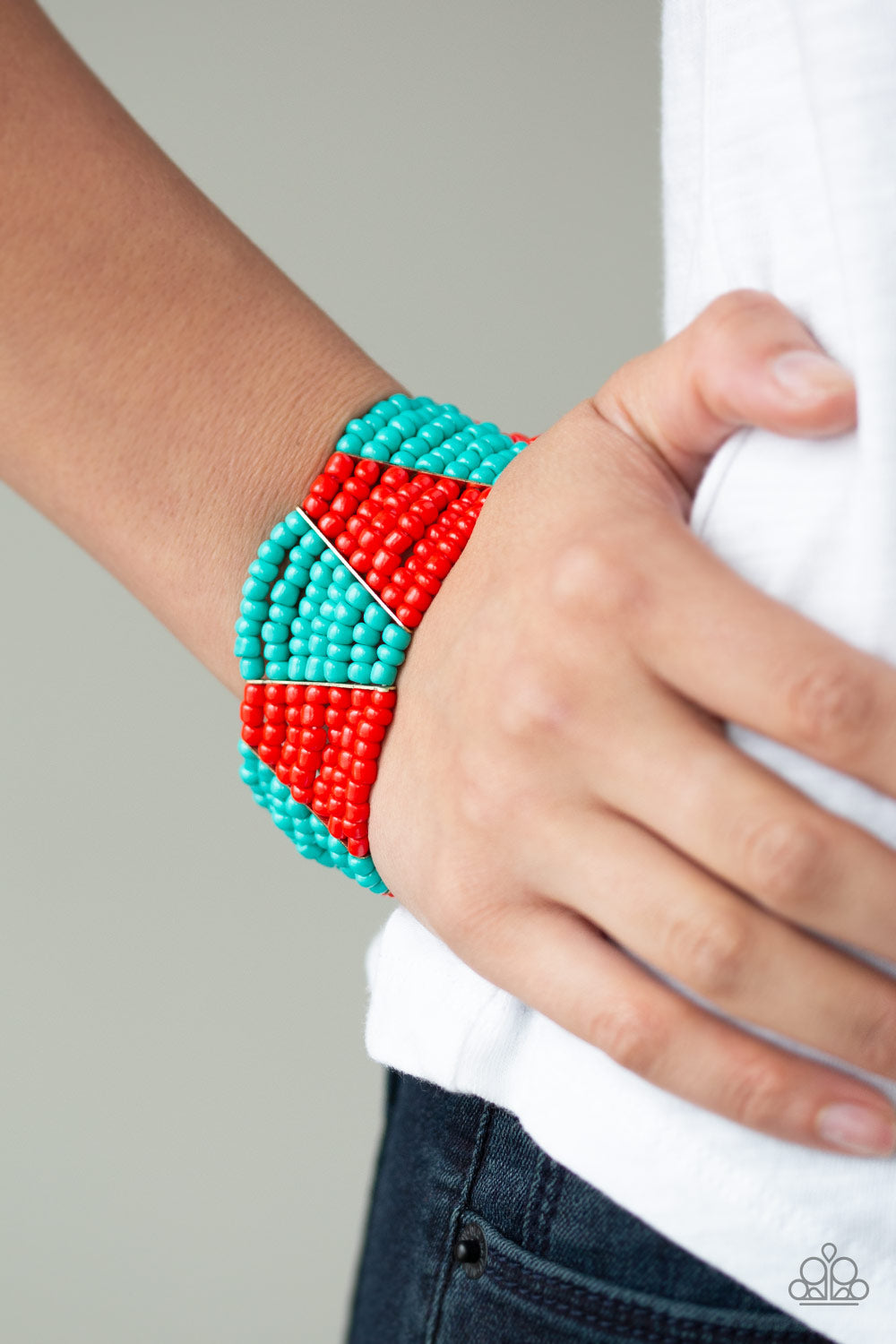 Paparazzi Accessories ✽ Outback Outing - Red Bracelet✽Flat Rate Ship $4.50✽