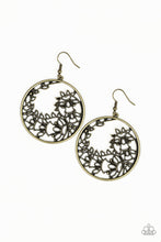 Load image into Gallery viewer, brought✽to✽you✽by✽blingflingbykat✽get-into-vine-brass-earrings✽paparazzi-accessories
